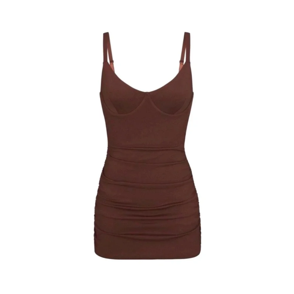 NWT Skims Sculpting Swim Ruched One Piece Bathing Suit Plus Sz 3X Cocoa Brown